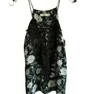 Women Black Floral  Camisole